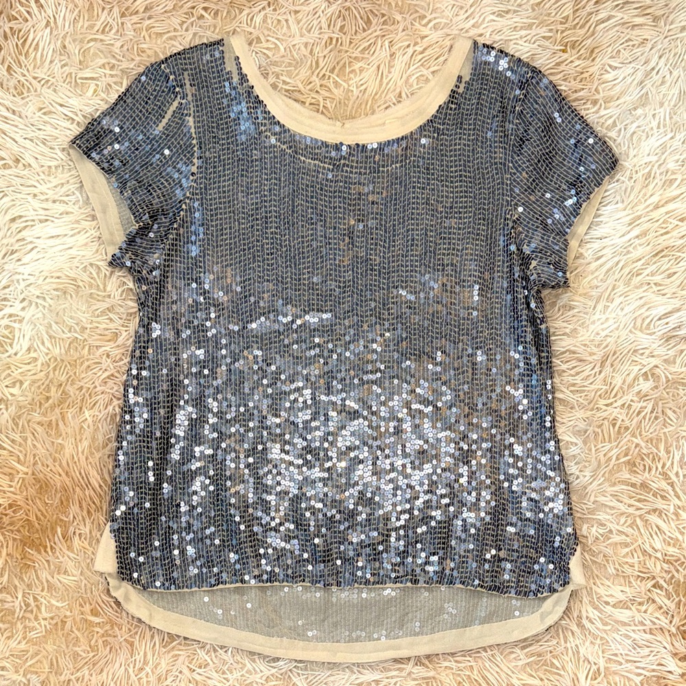 Carnation Lily Lily Rose Sequin Silver Blouse - 10